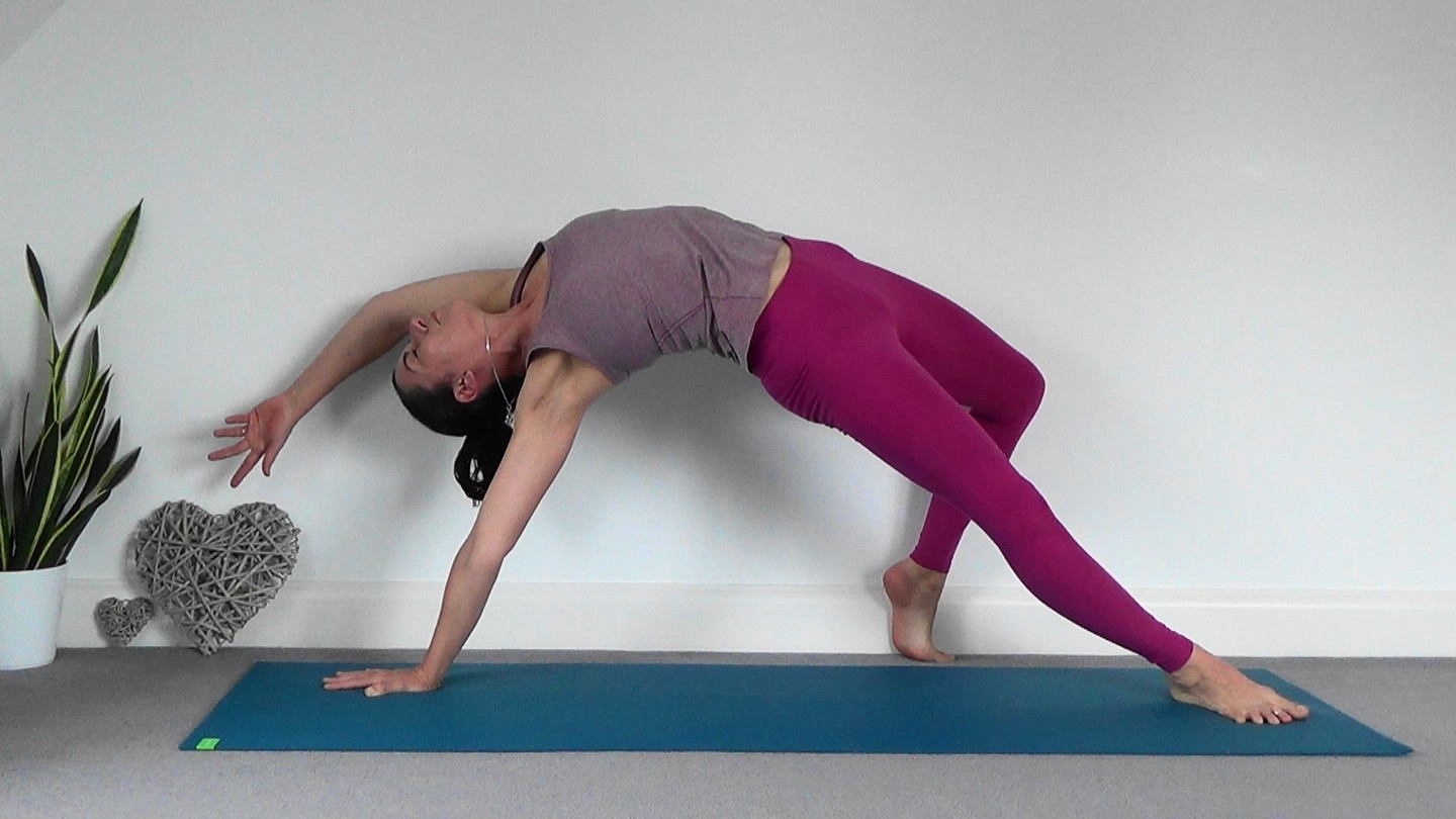 Wild Thing Pose Knee To Floor Variation Yoga (Camatkarasana